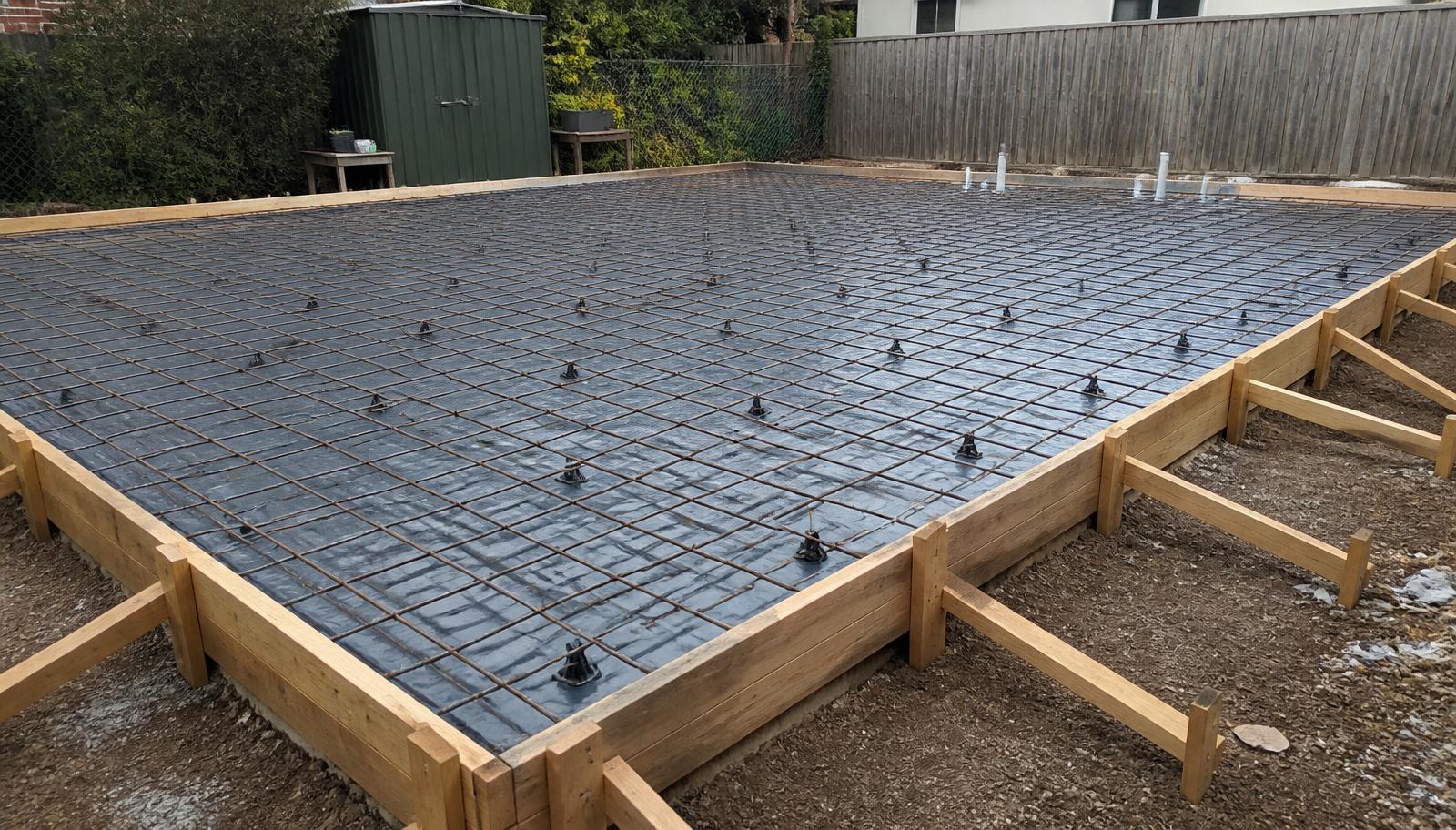 Concrete driveway preparation and base work