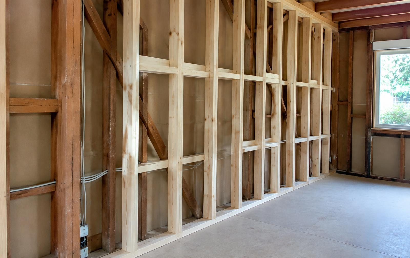 New timber framing installed during termite damage repairs in Ashmore